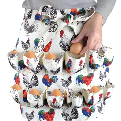 Egg Apron with 12 Deep Pockets