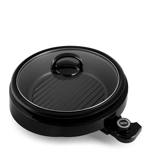 Aroma Housewares 3-Quart/10-inch 3-in-1 Super Pot with Grill Plate