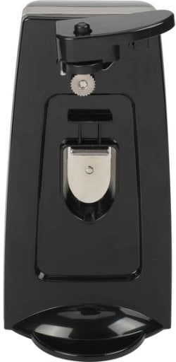 Mainstays Can Opener and Knife Sharpener, Bottle Opener with Removable Cutting Lever Black