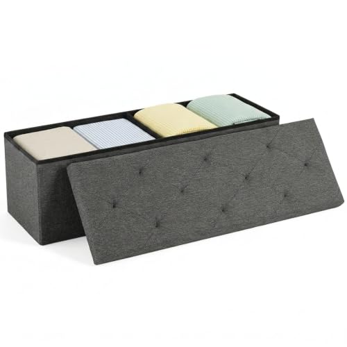 DUMOS 43 Inch Foldable Storage Ottoman Bench Deal