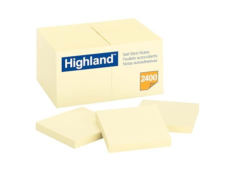 Highland Sticky Notes 24-Pack 3x3 Inches