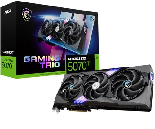 MSI Gaming RTX 5070 Ti 16GB GDDR7 Gaming Trio OC Graphics Card