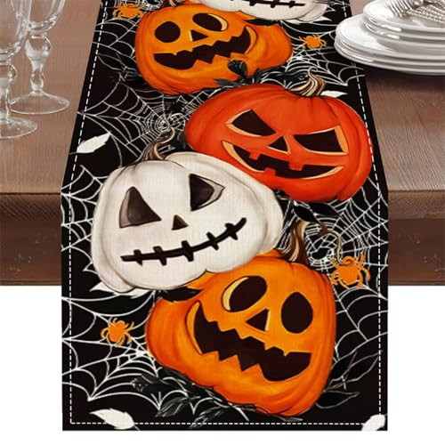 Halloween Pumpkins Table Runner