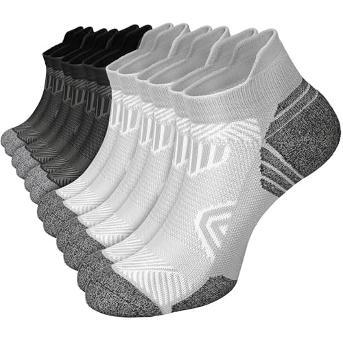 Sooverki Cushioned Cotton Ankle Compression Socks 6-Pack