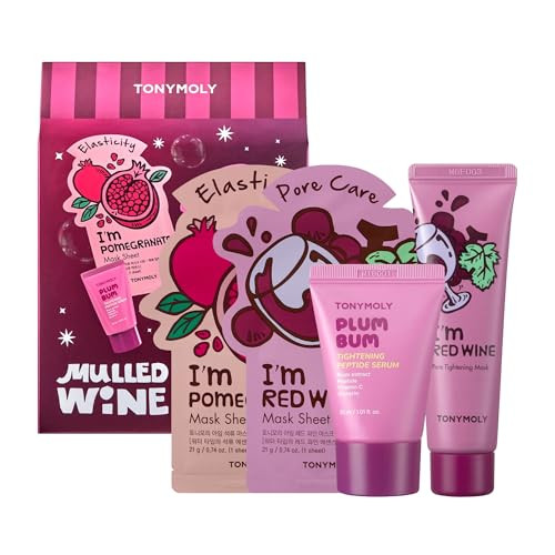 Tonymoly Mulled Wine Mask and Body Serum Set 4-Piece