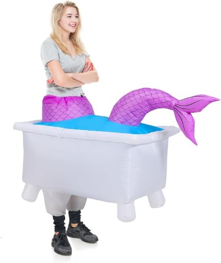 Inflatable Mermaid in the Tub Costume
