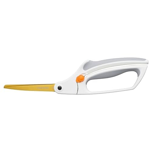 Fiskars 10" Easy Action Bent Handle Titanium Craft Scissors
