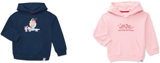 Wonder Nation x Hello Kitty Toddler Girls Long Sleeve Graphic Hoodie Deal