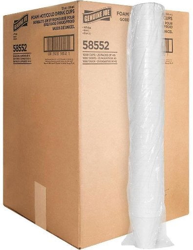 Genuine Joe 1000-Count 12-Oz Foam Hot & Cold Drink Cups