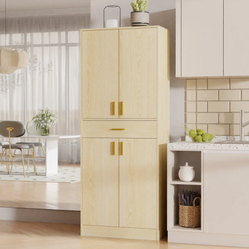 Nelida 70'' H Kitchen Pantry with 4 Doors, 1 Drawer and 2 Adjustable Shelves