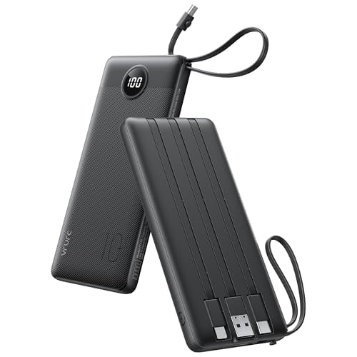VRURC 10000mAh Power Bank w/ 4 Built-In Cables Deal