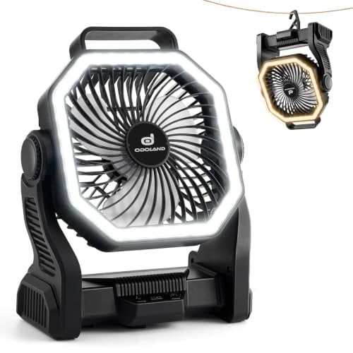 20000mAh Rechargeable Fan with LED Lantern 
