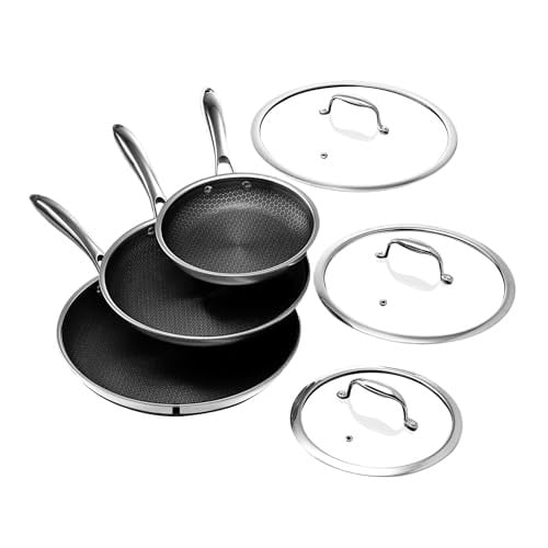 HexClad Hybrid Nonstick Frying Pan 6-Piece Set Deal