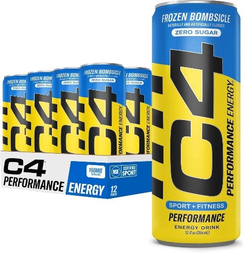 C4 Energy Drink 12oz (Pack of 12) - Frozen Bombsicle Deal