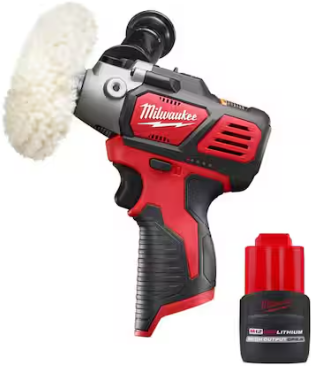 Milwaukee M12 12-Volt Lithium-Ion Cordless Variable Speed Polisher/Sander w/ 2.5 Ah Battery Pack