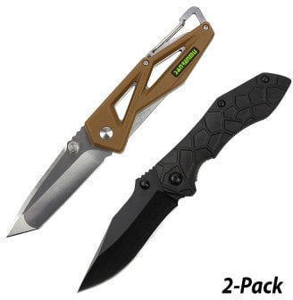 Sanrenmu 7 Series Tanto and Drop Point Folding Knife 2-Pack Deal