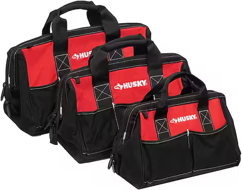 Husky 18 in., 15 in. and 12 in. Tool Bag Combo