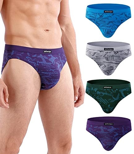 Wirarpa Men's Microfiber Bikini Briefs 4-Pack Deal