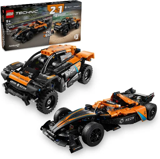 Lego Technic NEOM McLaren Racing Two Pull-Back Racing Playset (66784) 704-Piece Deal