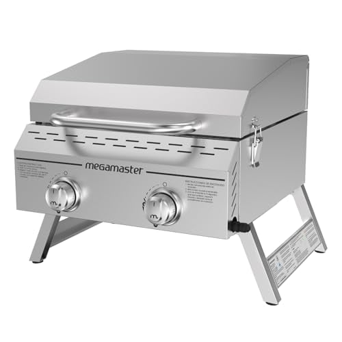Megamaster Tabletop 2 Burner Gas Grill 16000 BTU Deal