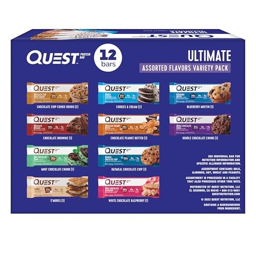 Quest Nutrition Ultimate Variety Pack Protein Bars, 12 Count