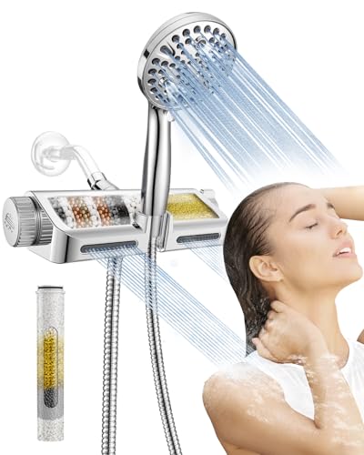 MakeFit 2-in-1 Filtered Dual Shower Head & Handheld Combo w/ 10 Spray Modes & 79" Hose (Chrome) Deal