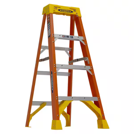 Werner 4 ft. Fiberglass Step Ladder 300 lb. Load Capacity