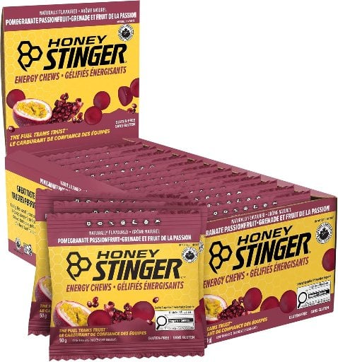 Honey Stinger Organic Pomegranate Passionfruit Energy Chew 12 Pack Deal