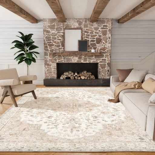 CHITOOMA 8'x10' Machine Washable Area Rugs w/ Non-Slip Backing Deal
