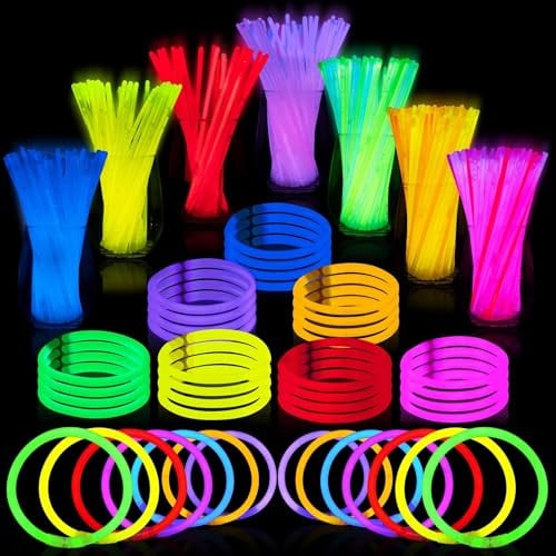 100 Pcs 8" Glow sticks Bulk Party Favors Deal