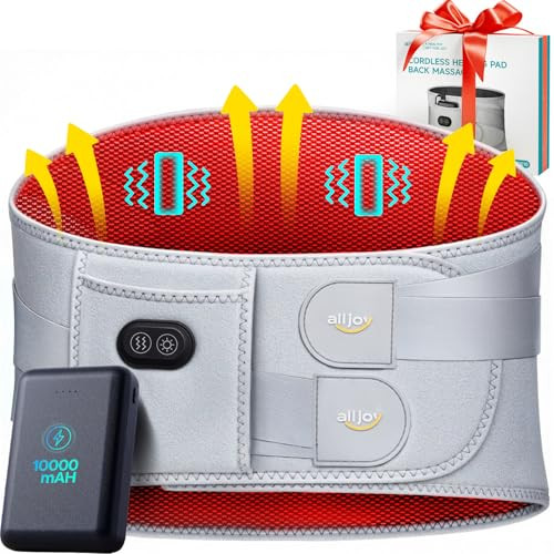 67" Cordless Heating Pad for Back Pain Relief