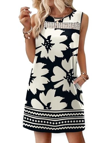 WIHOLL Floral Loose Fit Dress with Pockets