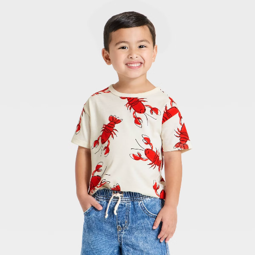 Baby Boys' Short Sleeve Lobster Relaxed T-Shirt