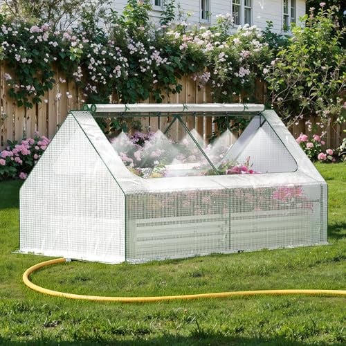 Lineware 6' x 3' x 1' Raised Garden Bed w/ Self-Watering System & PE Cover Deal