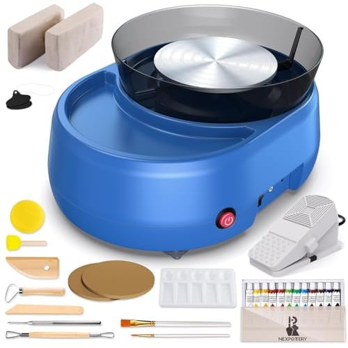 Home Pottery Wheel 6 inch with 2.2lb Air Dry Clay