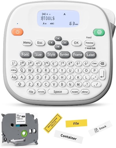 Rongta TD210 Bluetooth Handheld Label Maker Machine with 1 Tape