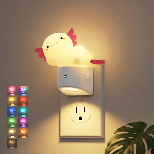 JandCase 3D RGB Color-Changing Plug-In Night Light (Axolotl, Duck, or Mushroom)