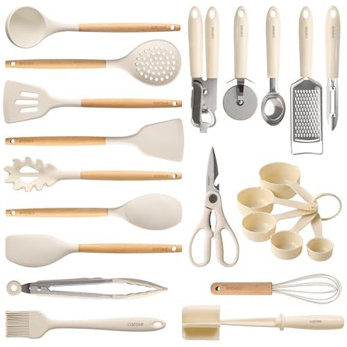 CAROTE 22pcs Silicone Cooking Utensils Set Deal