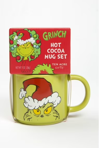 Ten Acre Gifts Dr. Seuss How the Grinch Stole Christmas Mug and Hot Cocoa Gift Set