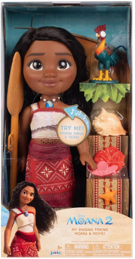 Disney Moana 2 My Singing Friend 14" Moana Doll & Heihei