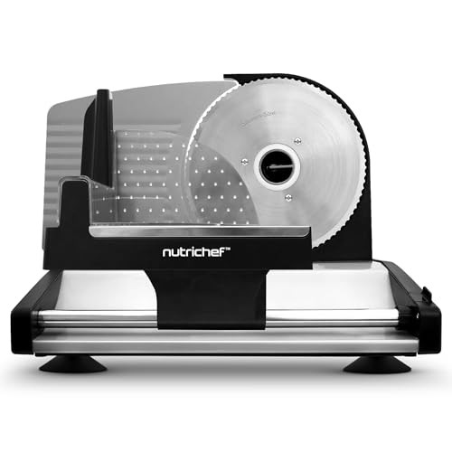 Nutrichef Electric Meat, Deli, & Bread Slicer 200W