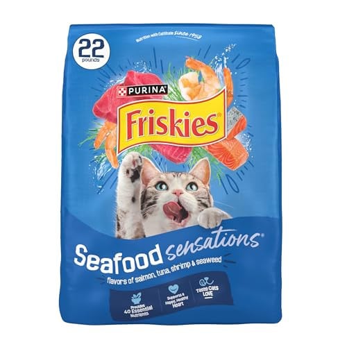 22-Lb Purina Friskies Dry Cat Food Seafood Sensations