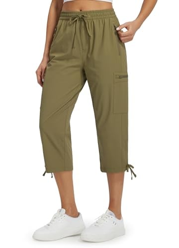 Libin Women's Hiking Capri Cargo Pants Cropped Summer Pants Deal