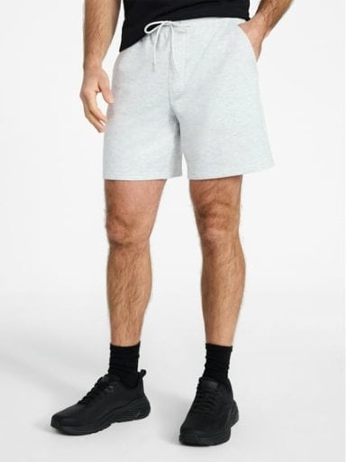 Athletic Works Men's French Terry Shorts 7" Inseam (Vivid White Heather) Deal
