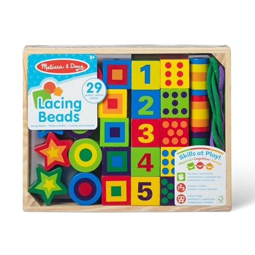 Melissa & Doug Deluxe Wooden Lacing Beads Deal