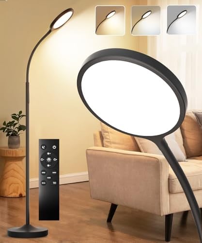 Tenmiro Adjustable Gooseneck Reading LED Floor Lamp 69"