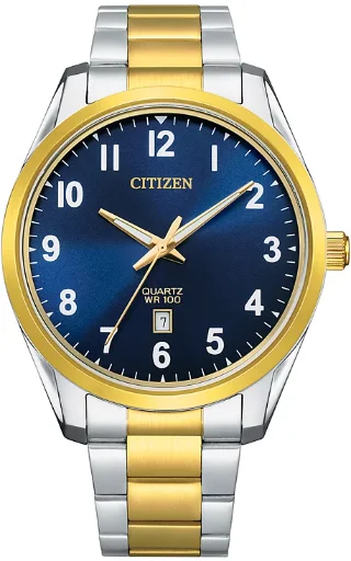 Citizen Men's 42mm Two-Tone Stainless Steel Bracelet Watch (Blue Dial)