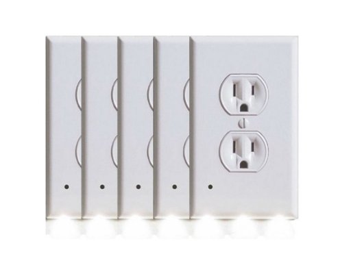Marquee Home Outlet Covers with Built-In LED Night Light 5-Pack