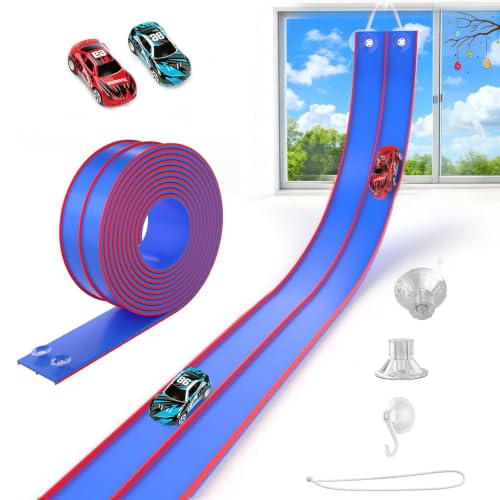 Flexible Race Track for Kids, 15 Ft Dual Car Track Set Deal