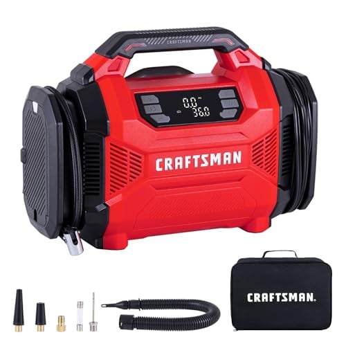 CRAFTSMAN Dual Power Tire Inflator Portable Air Compressor 150 PSI Deal